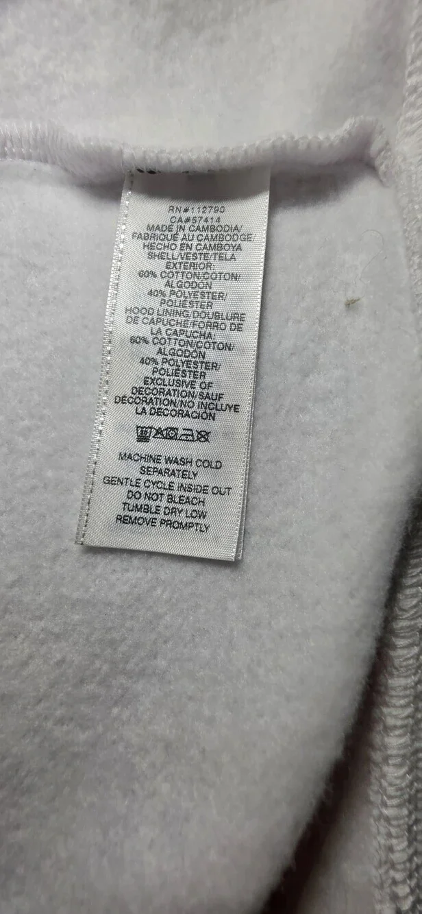 True Religion Foil Taping Zip Hoodie Men's Size Large White Sku 163